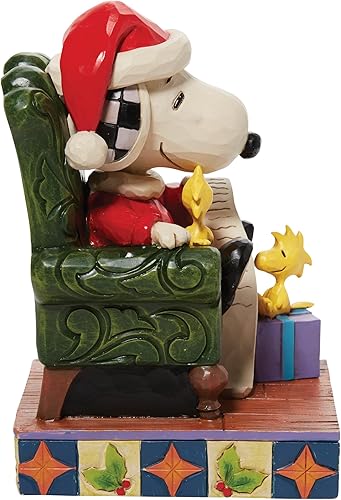 Miniatura 4 de Enesco Peanuts by Jim Shore - Figura de Santa Snoopy y Woodstock, 4.33 pulgadas, multicolor