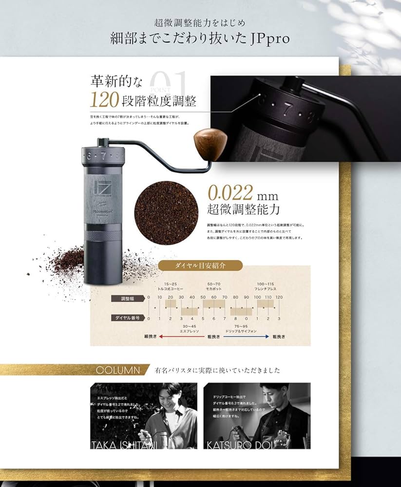 1ZPRESSO コーヒーグラインダー JPPRO 手挽き 臼式 コーヒーミル 楽天市場】1ZPRESSO コーヒーグラインダー JPPRO コーヒーミル