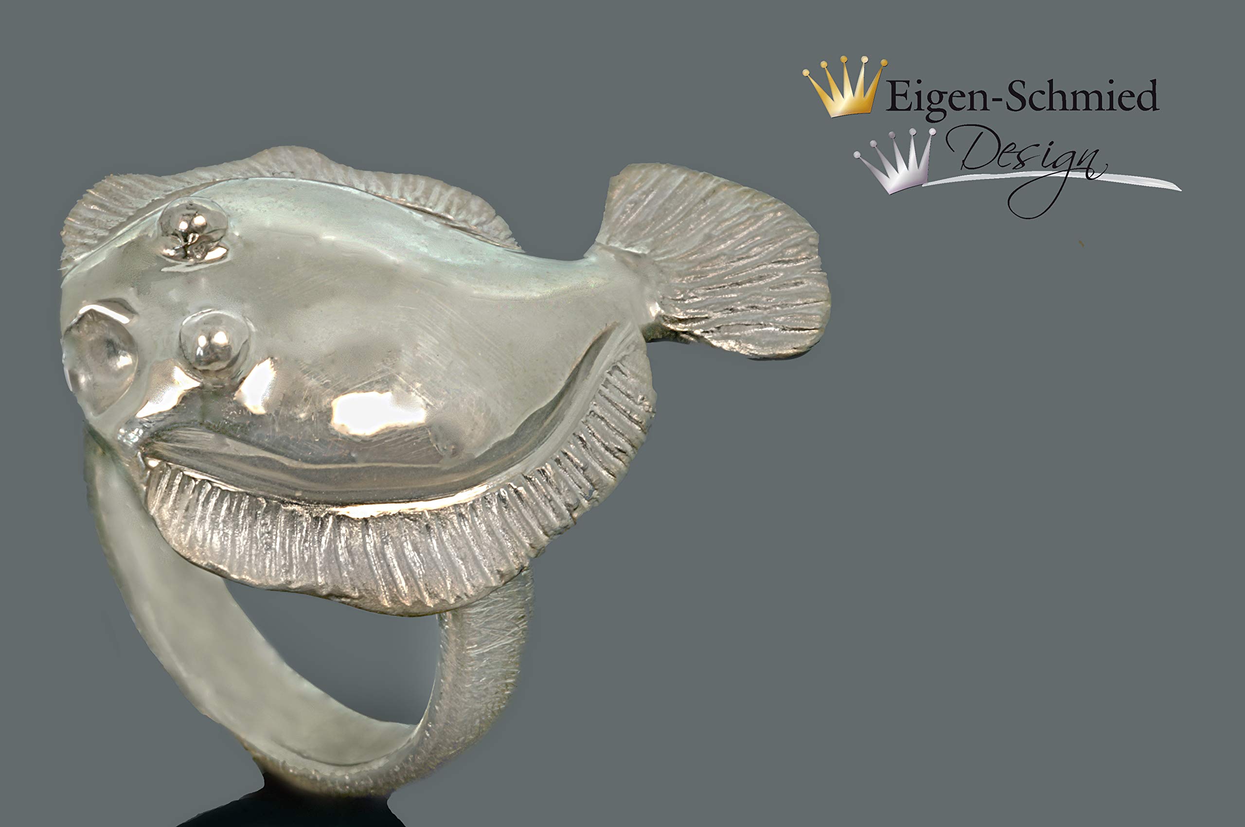 Goldschmiede Silberring Scholle in Sterling Silber