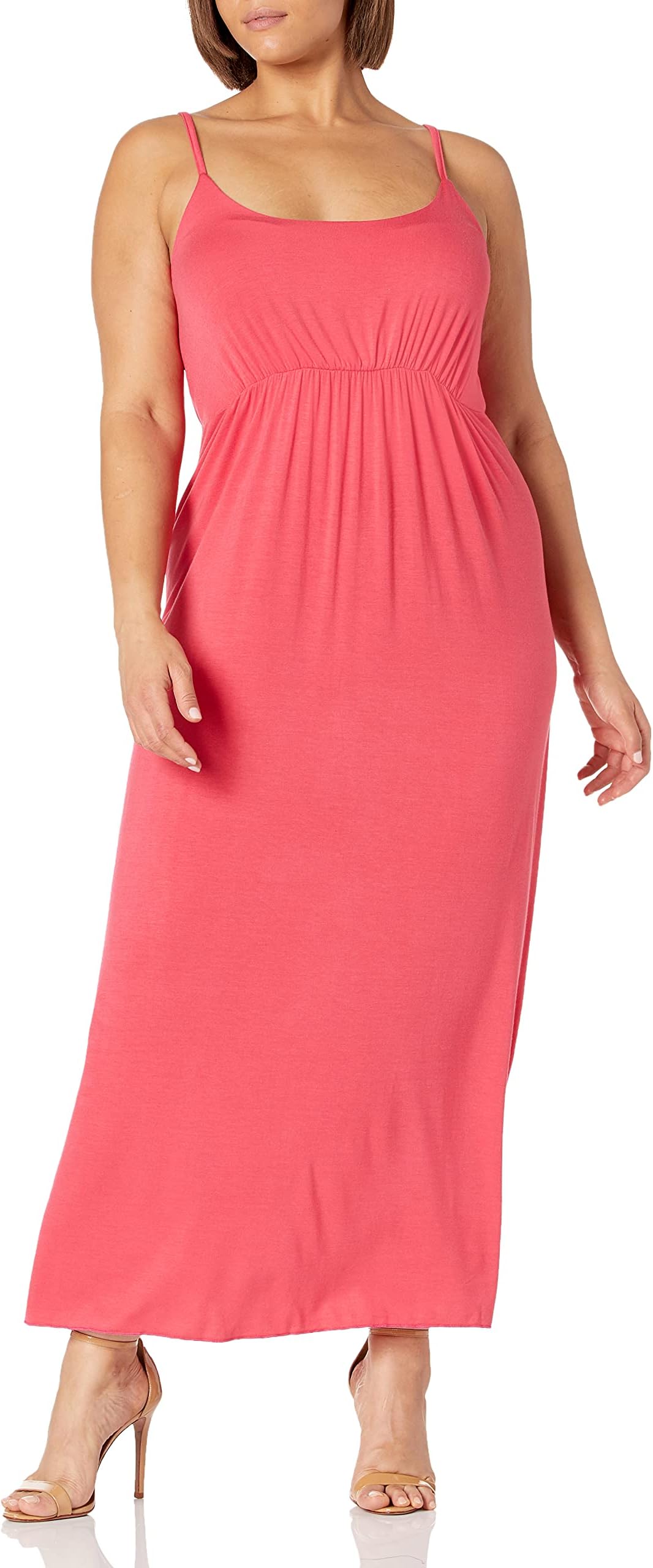 Star Vixen Women's Plus-Size Empire Spaghetti-Strap Maxi Dress