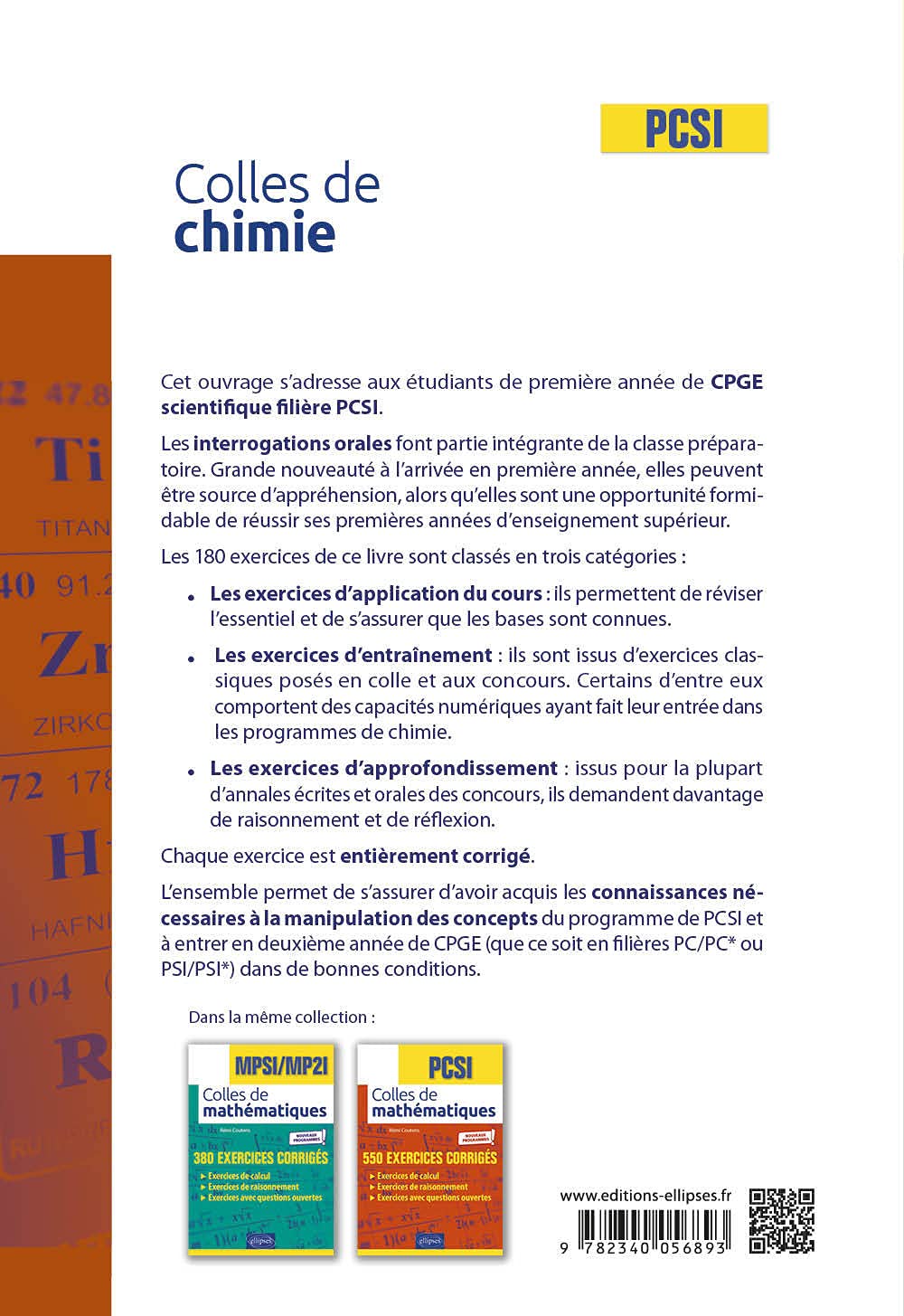Colles de chimie PCSI