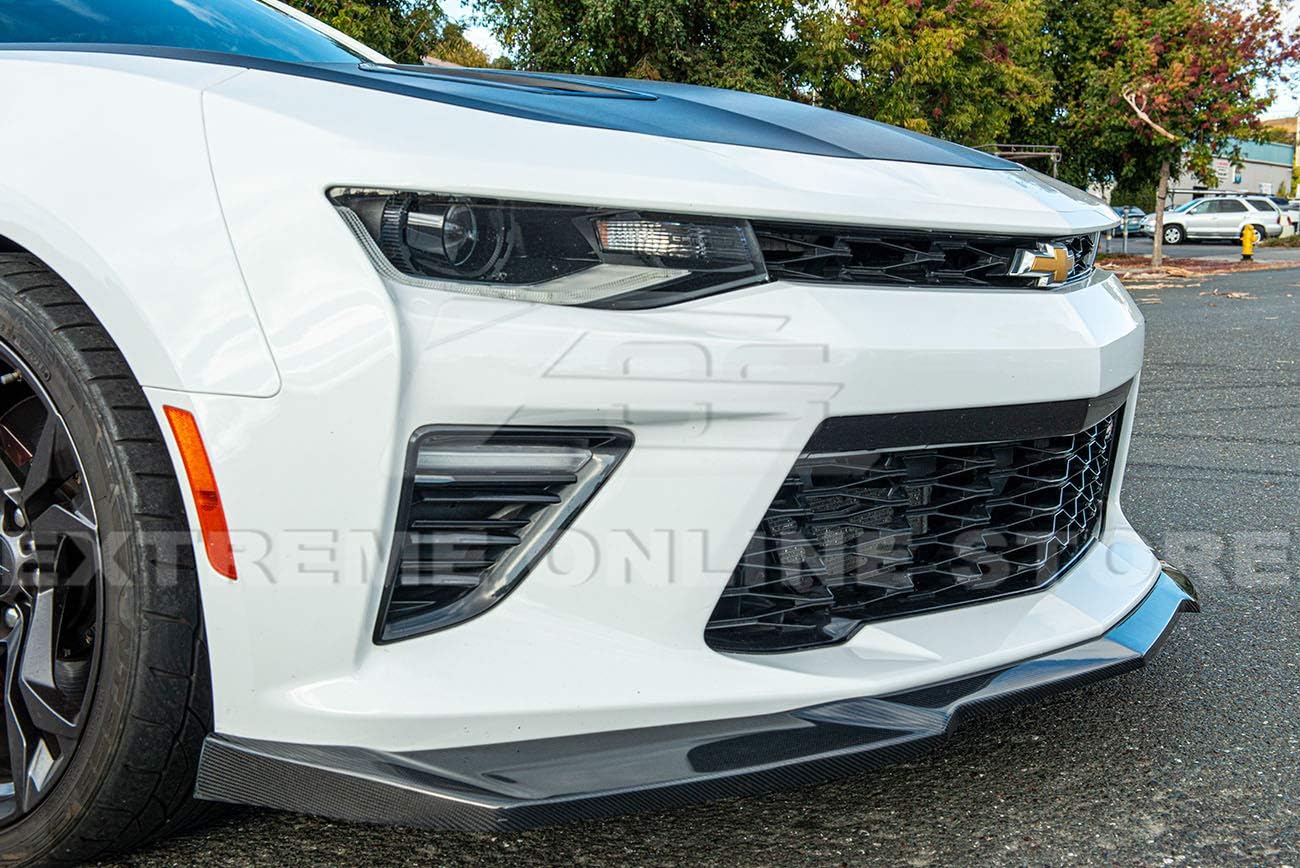 New Replacement For 2016-2022 Chevrolet Camaro SS 2019-2022 Chevrolet Camaro LT LS RS | ZL1 Style Front Bumper Lower Lip Splitter (Carbon Fiber)