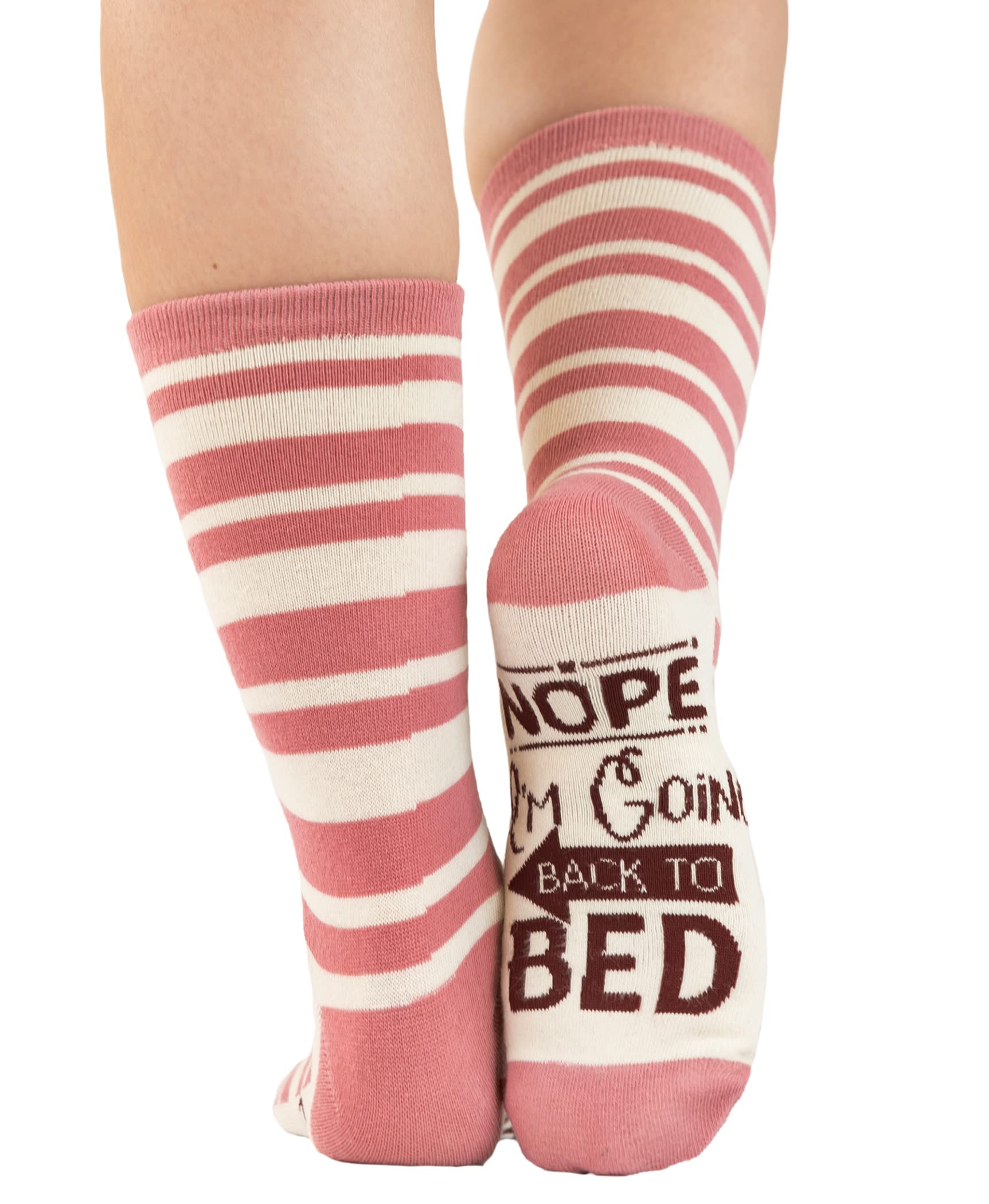 Lazy One Calcetines divertidos de longitud redonda para mujeres y hombres, calcetines Crazy Crew con diseños, calcetines novedosos en tallas para adultos, paquete de 2