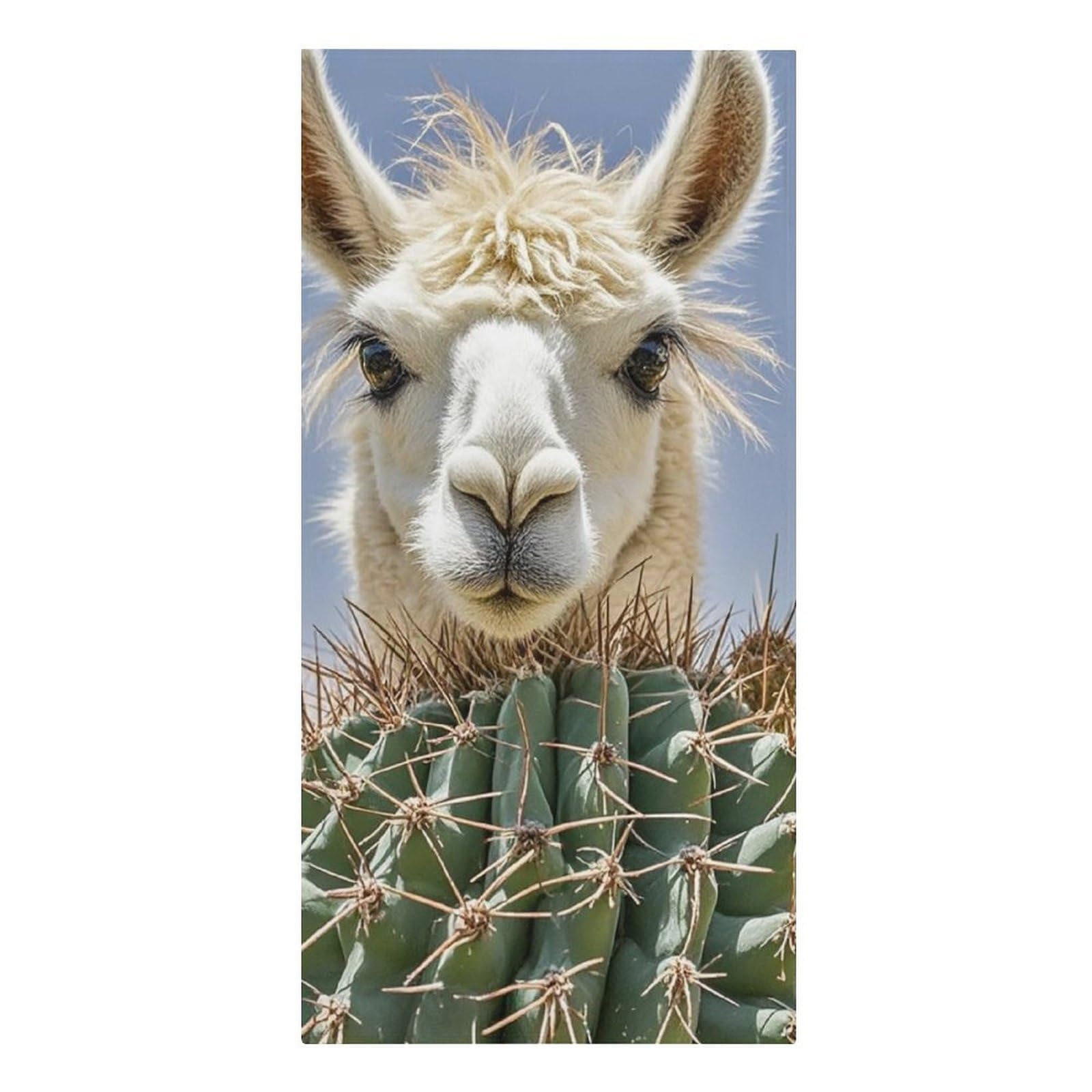 QMNLKH Mexican Llama Cactus Beach Towel for Women, Large Microfiber Pool Towel for Men, Absorbent Swim Towels for Home, Lightweight Bath Towels for Camping, Yoga, 30.3"x61.4"