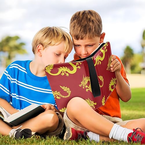 Miniatura 6 de Carpeta de tarjetas de dragones amarillos con 400 bolsillos, carpeta de almacenamiento de tarjetas intercambiables, álbum con mangas, cremallera