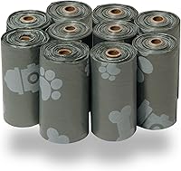 Vista 185 de Best Pet Supplies - Bolsas para limpieza de excremento de perro, rollo de repuesto, uso en exteriores, a prueba de fugas y desgarros, plástico