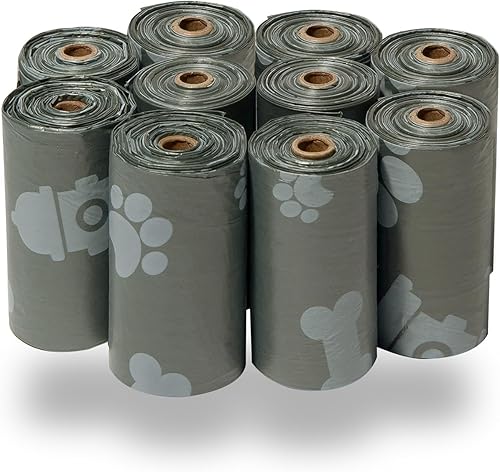 Vista 182 de Best Pet Supplies - Bolsas para limpieza de excremento de perro, rollo de repuesto, uso en exteriores, a prueba de fugas y desgarros, plástico