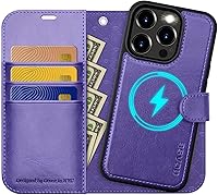 Vista 53 de OCASE Funda tipo cartera desmontable para iPhone 12 y iPhone 12 Pro con tarjetero [2 en 1] Funda de piel sintética con soporte de bloqueo RFID