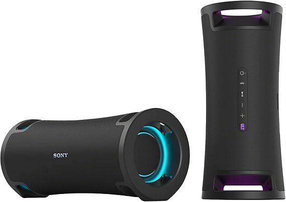 Sony ULT Field 7 SRSULT70 Wireless Portable X-Balanced Speaker with Bluetooth Fast Pair, Multipoint Connection, and Expressive Lighting (Stereo Pair, Black) Bundle (2 Items)