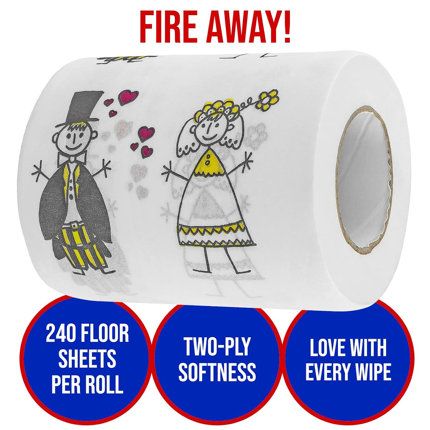 Funny Wedding Gift Just Married Toilet Paper
