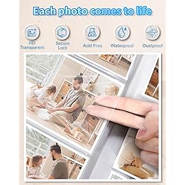 Artfeel Photo Album 4x6 with 100 Pockets,Slip-in Picture Albums,Linen Cover Memory Book with Front Window,White Page Vertical Photo Book for Wedding,Family,Anniversare,Baby,Vacation