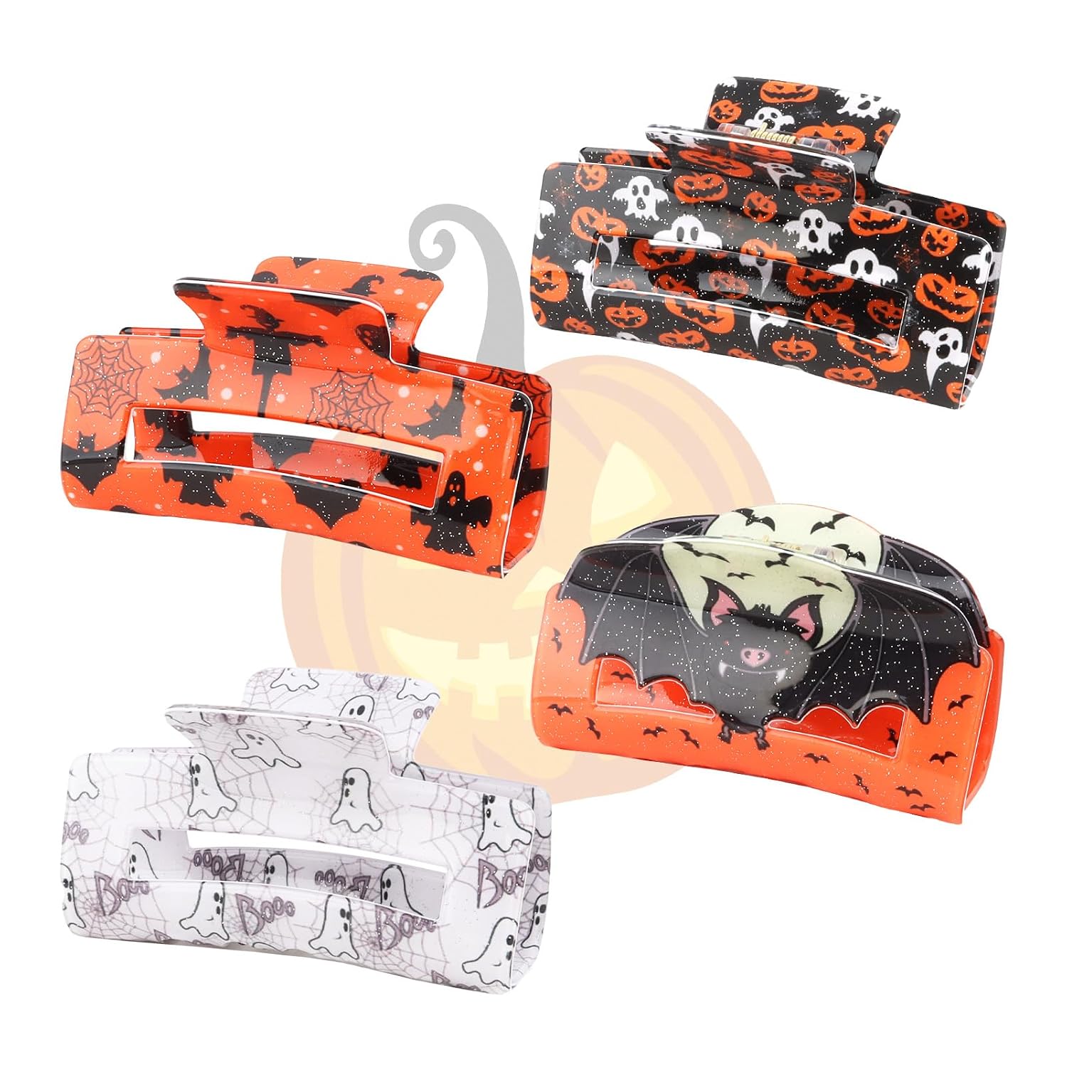 CIEHER 4 Pcs Halloween Hair Claw Clips for Women Girls image 4