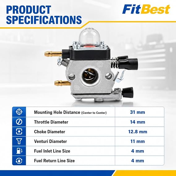 FitBest C1Q-S68 Carburetor Kit Compatible with Stihl BG45 BG55 Blowers | Fits Stihl BG46 BG65 BR45C SH55 SH85 Leaf Blower, Replaces 42291200606, C1Q-S64, C1Q-S68G, C1Q-S68D parts.
