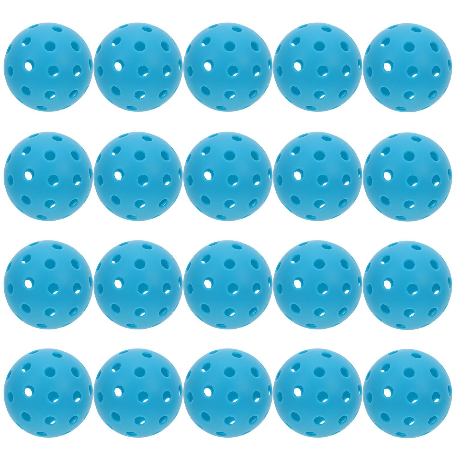 20 Pickleball-Übungsbälle mit 40 Löchern – 74 mm Hohlkammer-Pickleball-Sportbälle mit Luftzirkulation für das Indoor-Training, leise Schlagbälle, gelb