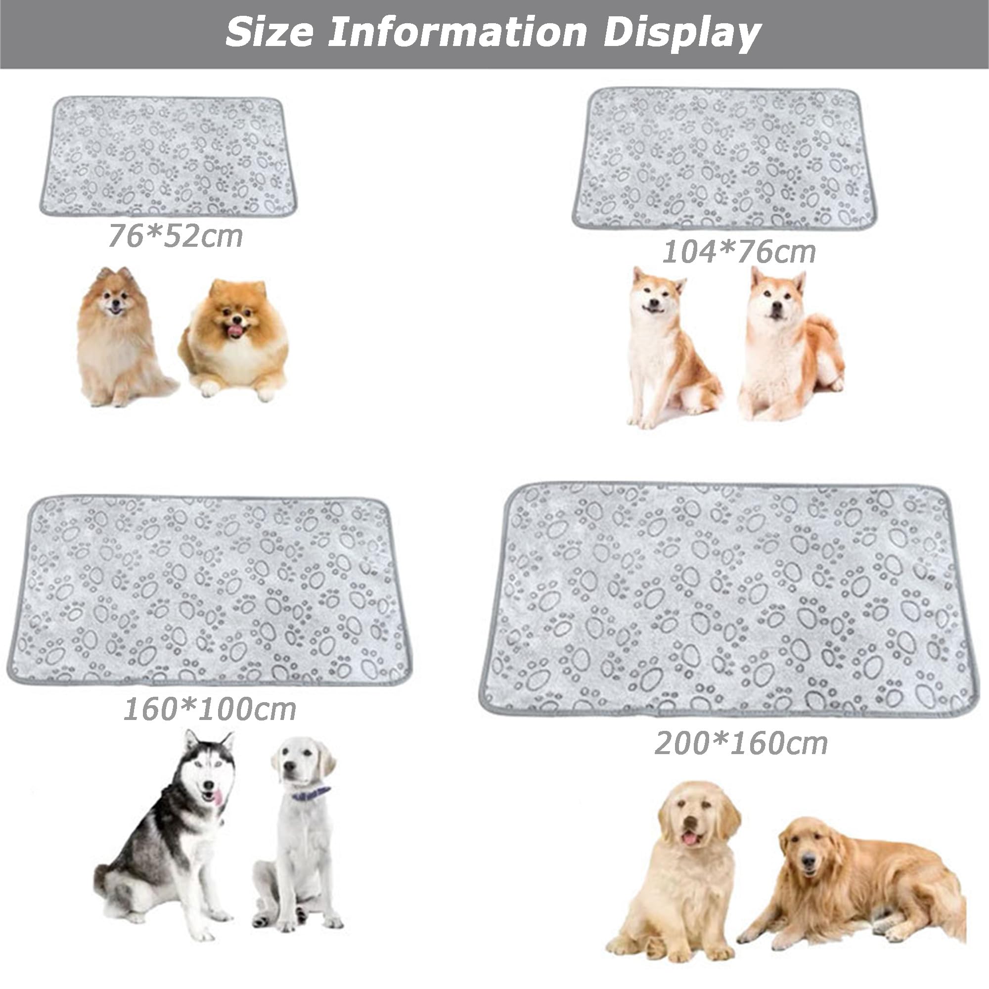 2 mantas para perros y gatos, mantas lavables para mascotas, mantas protectoras para cachorros, fundas protectoras de sofá, colchonetas para dormir, para sofá, cama, coche, interior (200 x 160