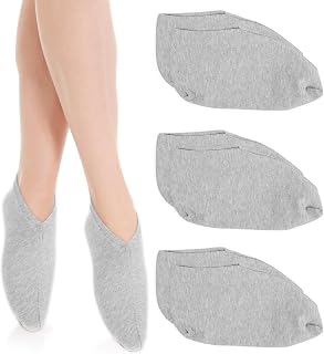 3 Pairs Foot Moisturiser Socks Overnight, Spa Cotton Socks for Foot Cream, Lotion Sock for Moisturising for Dry Feet Care, Moisturising Sock for Cracked Heel Repair Women Men (Grey)