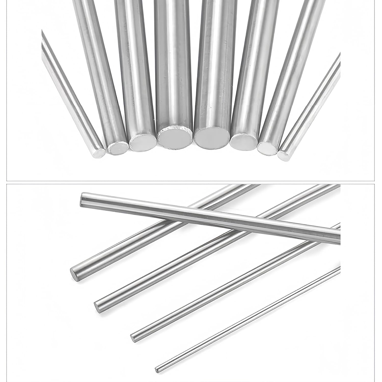 8mm Stainless Steel Rods, Solid Shaft Lathe Bar Stock 8mm x 80mm Metal Rod 10pcs