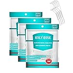 Travel Dental Floss Picks,Refill Bagged Floss Sticks,Holy Rose High Toughness Adults Flosser Toothpick,300 Count Professional Clean Flossers for Teeth Hygiene, Oral Care and Health.