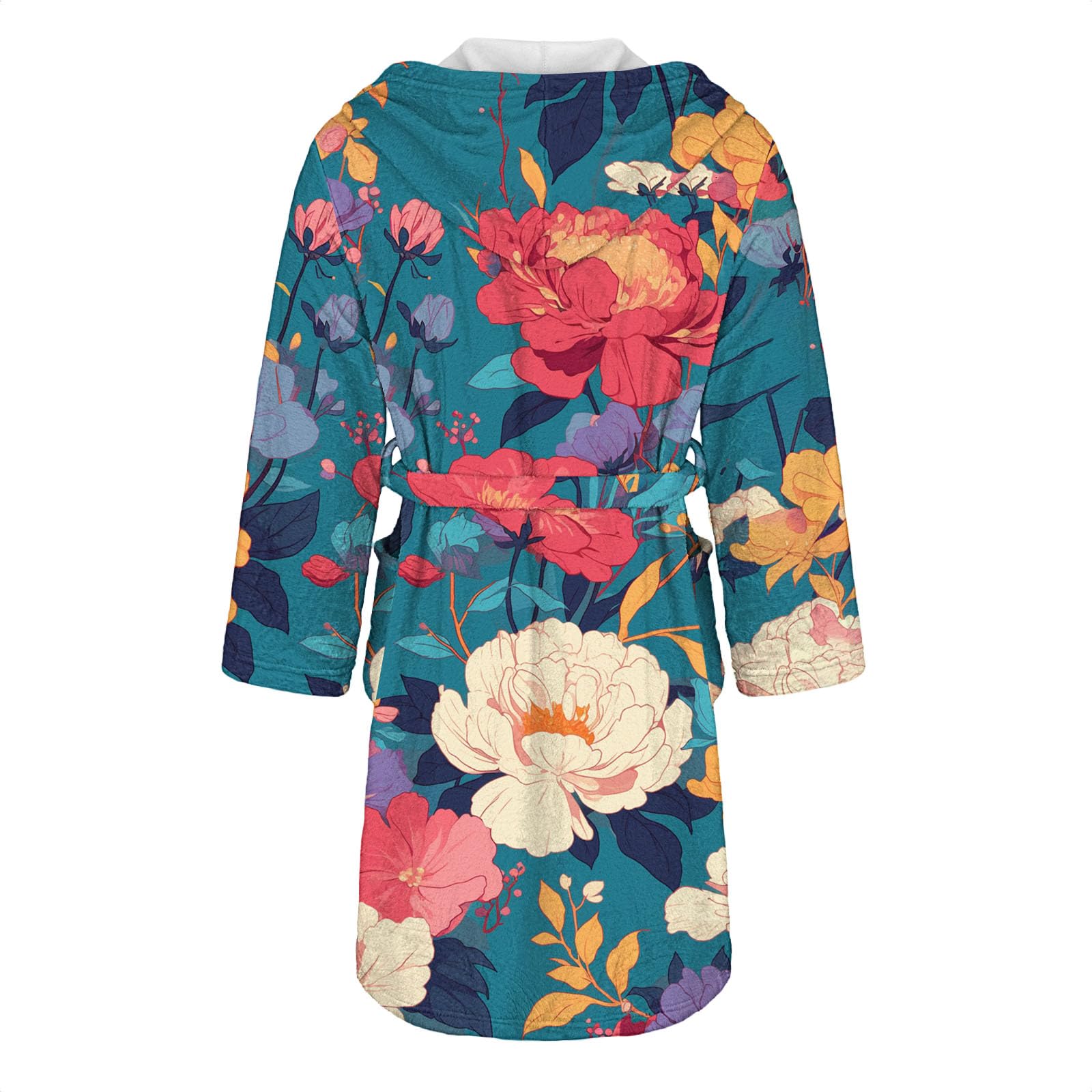 Générique Robe De Chambre Femme Chic Et Elegant 2025 Nouveau Bathrobe À Capuche Avec Poches Albornoz A Nouer Kimono D'Intérieur Pyjama De Nuit Douce Peignoir Peignoir De Bain Femme Imprimé Long