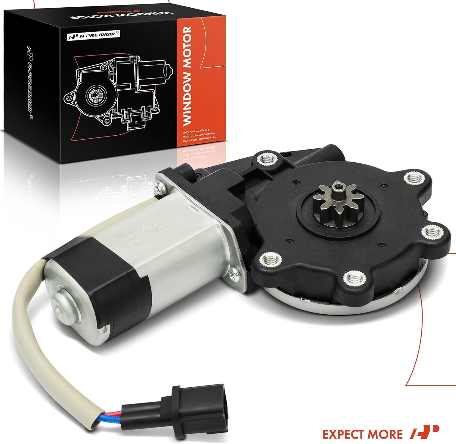 A-Premium Power Window Lift Motor Compatible with Chevrolet Colorado 04-12 & GMC Canyon 04-12 & Isuzu i-280 06-06, i-290 07-08, i-350 06-06, i-370 07-08, Front Left Driver Side (with 2-Pin Connector)