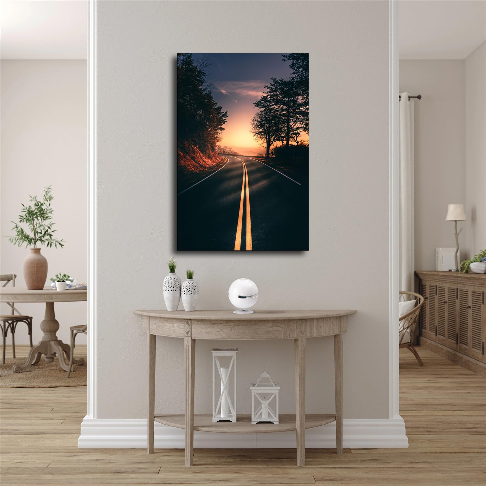 Amazon.com: Winding Road Landscape Poster Sunset Highway
