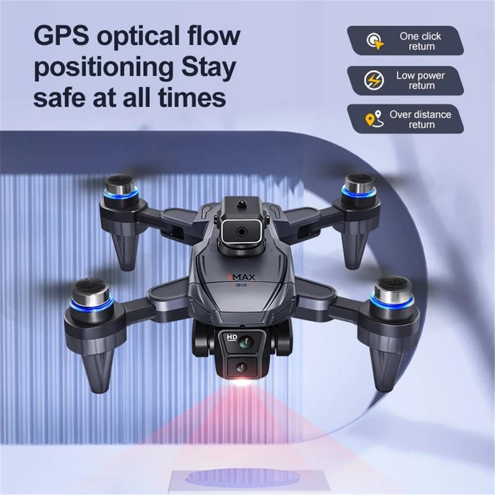 Blanc,Triple Battery,Drone Professionnel k812 Max 4k HD Double caméra GPS avec écran 5g WiFi 360° évitement d'obstacles Drone quadricoptère Pliable sans balais