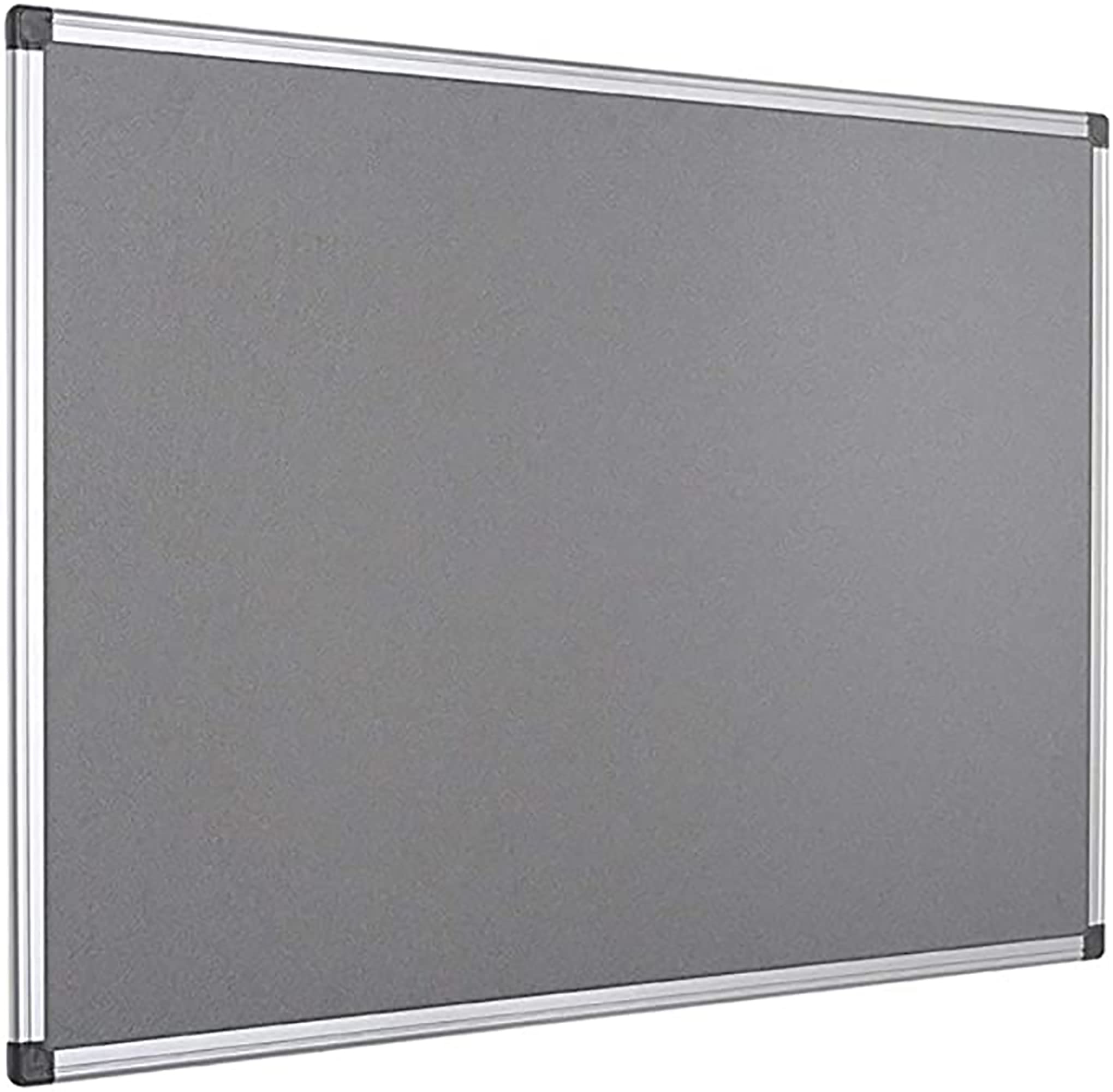 KAV 60 cm x 45cm Aluminium Frame Felt Notice Pin Board - Notice Board Bulletin Frame for Office, School, Bedroom, Memo, and Home (Grey)