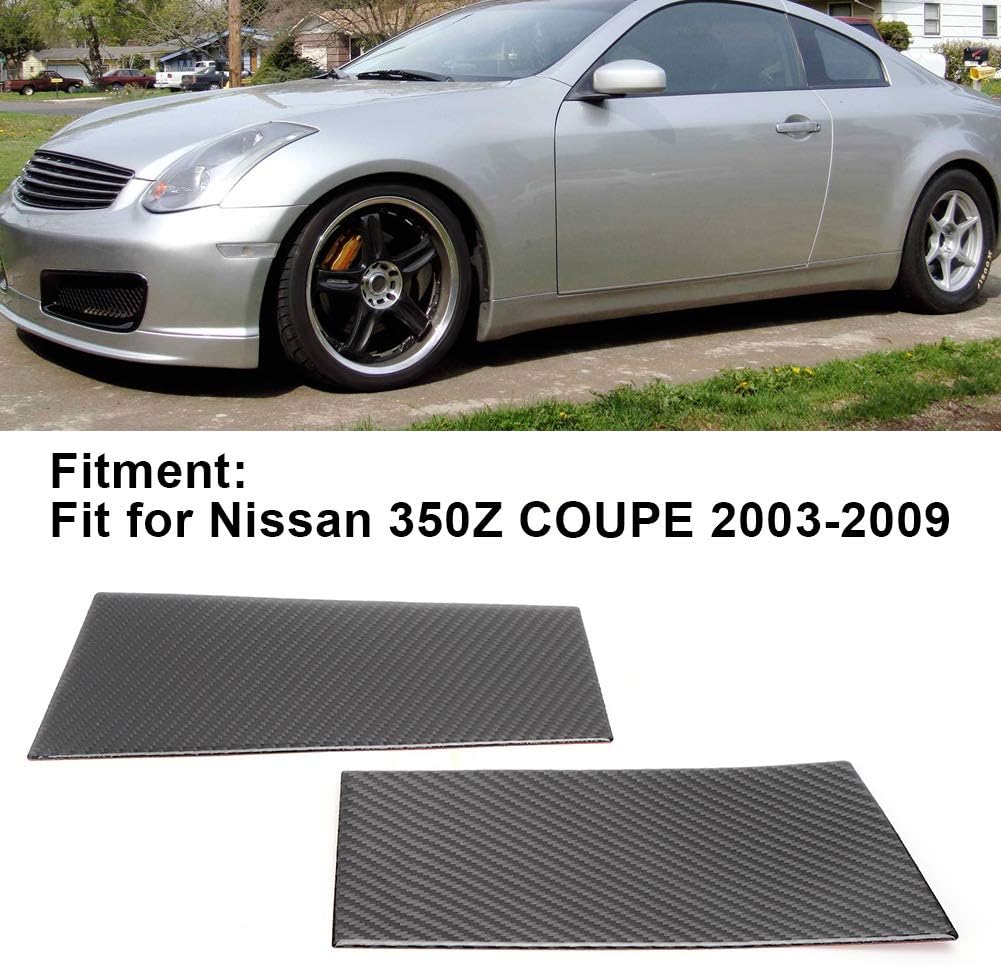 Acouto Car B Pillar Covers 2pcs B Pillar Trim Carbon Fiber Exterior Door B Pillar Cover Decor Fit for 350Z Coupe 2003‑2009