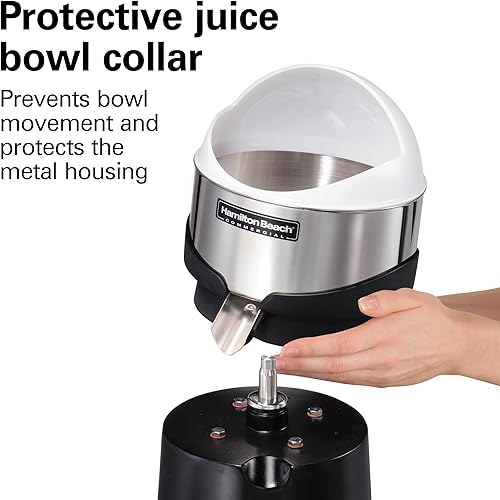 Miniatura 7 de Hamilton Beach Commercial Exprimidor eléctrico de cítricos de la línea FreshMark, llena un vaso de jugo en menos de 30 segundos, potente motor, 3
