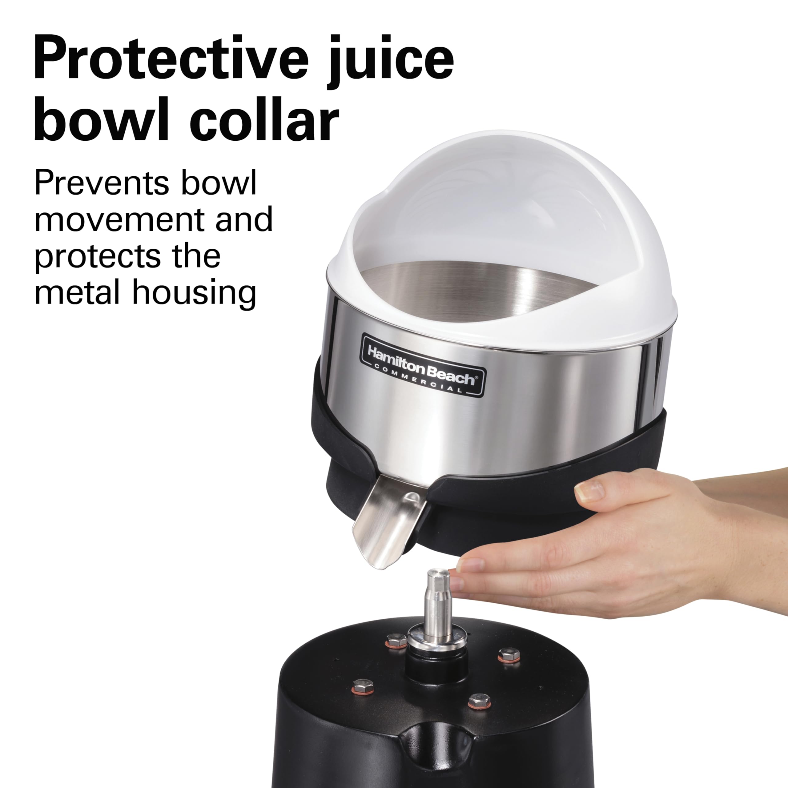 Hamilton Beach Commercial Spremiagrumi elettrico della linea FreshMark, riempie un bicchiere di succo in meno di 30 secondi, motore potente, 3 alesatori rinforzati, certificato NSF, HCJ967R