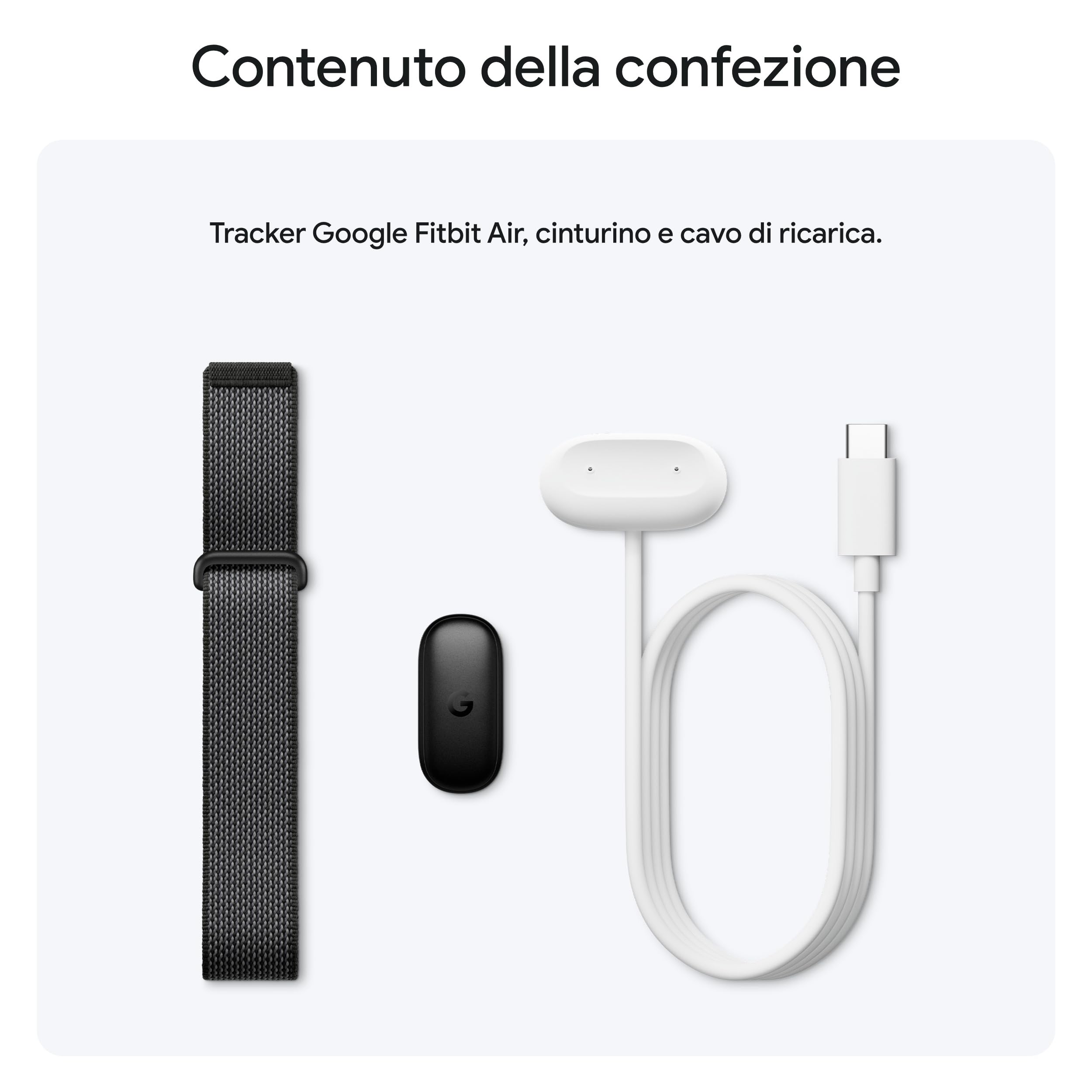 Google Fitbit Air - Activity tracker senza schermo con monitoraggio di fitness, battito cardiaco e sonno - Coaching personalizzato basato sull'AI - Fino a 7 giorni di autonomia - Rosso lampone