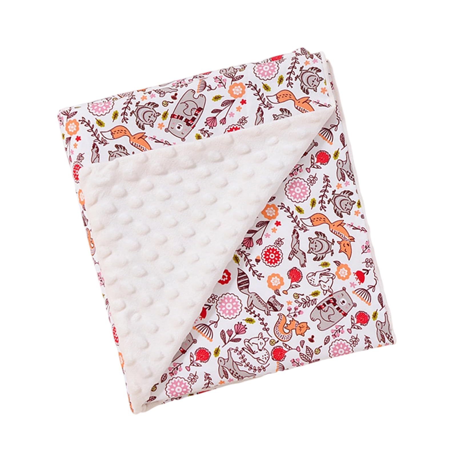 Xjdzineq Newborns Baby Blanket with Plush Dot, Bath Towel for Toddler Soft and Comfortable Swaddles Wrap with Dotted Backing Birth Girls