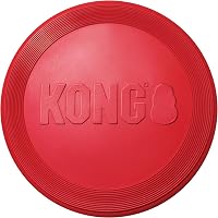 KONG Flyer Durable Natural Rubber Flying Disc - Safe Fetch Toy for Medium Large Dogs Outdoor Play