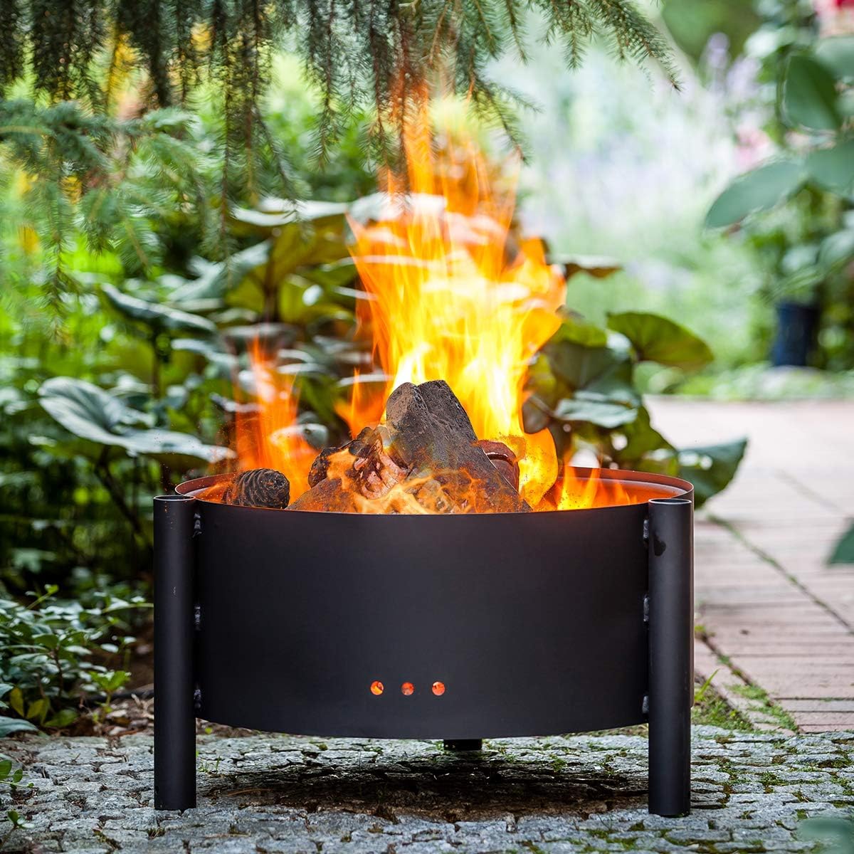 Realistic Ceramic Wood Log Set for Indoor/Outdoor Fireplaces