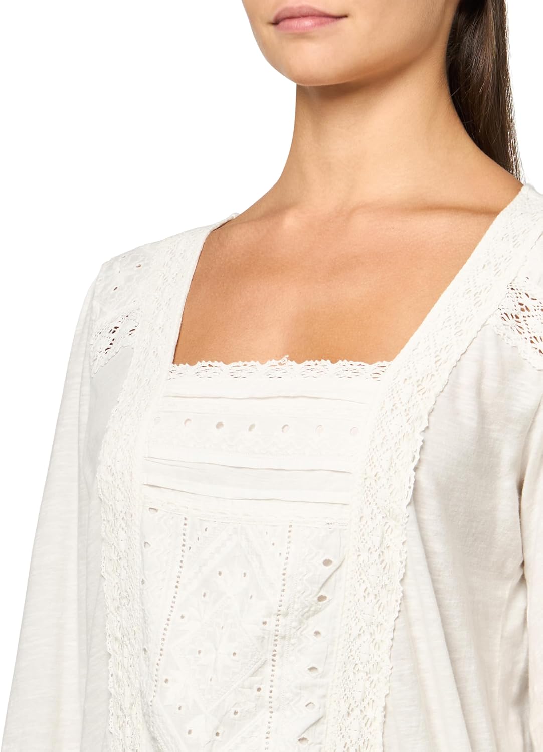 Lucky Brand Womens Square Neck Peasant Top - Image 3