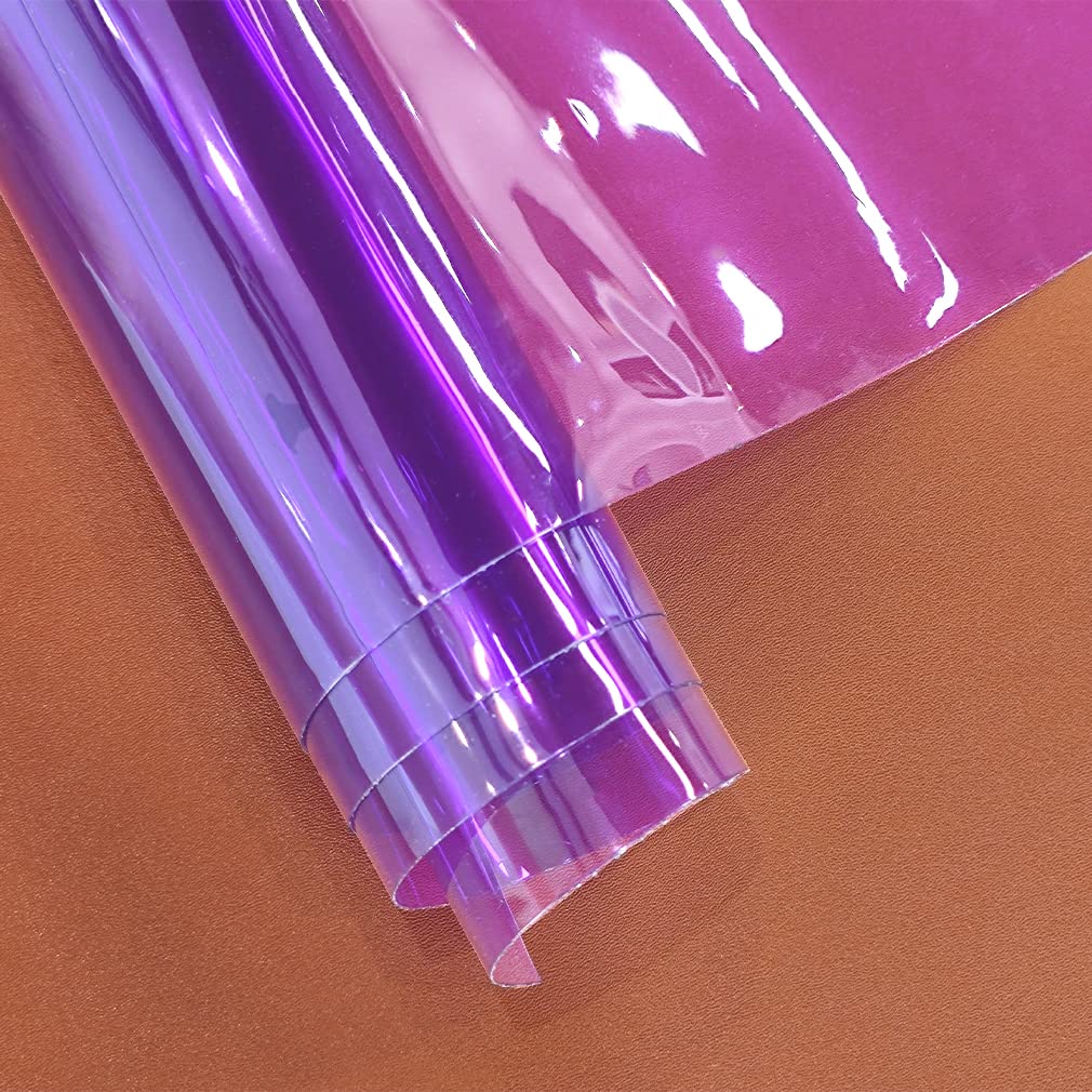 Amazon.com: HYANG Purple Transparent PVC Super Clear Holographic