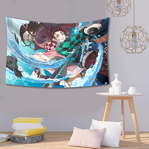 Miniatura 5 de Tapiz de póster de anime, decoraciones, fondos japoneses, periféricos de anime, pergaminos decorativos de arte de pared, carteles de metal,