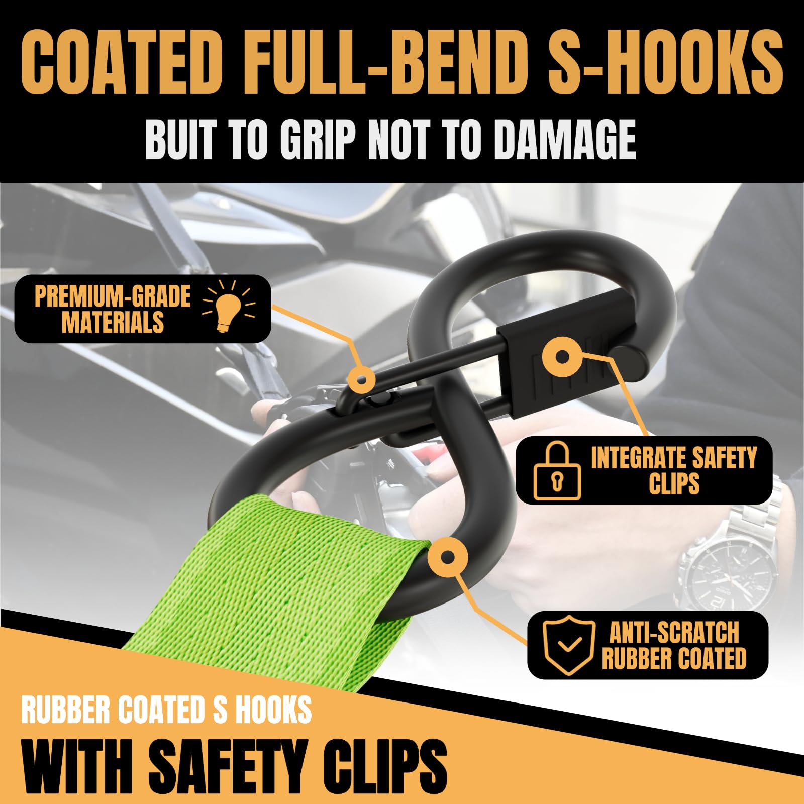 Heavy Duty Ratchet Straps - 12ft, 2 Pack -3 Heavy Duty Ratchet Straps - 12ft, 2 Pack -3