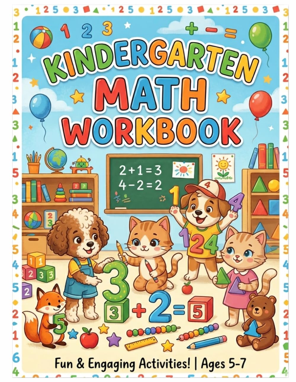 Kindergarten Math Workbook: Games and Activities to Build Math, Logic, and Critical Thinking Skills | Homeschool Kindergarten & 1st Grade Workbook Age 5-7