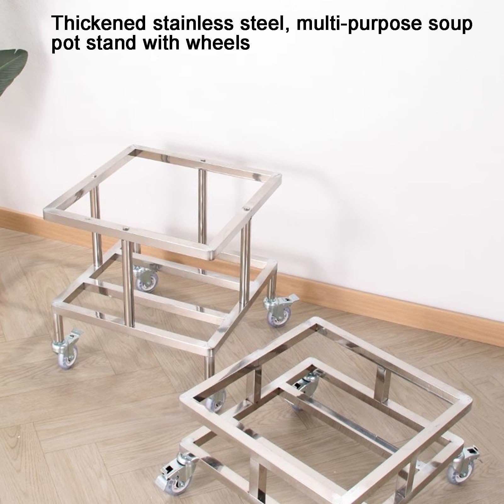 Carrello portavivande in acciaio inox resistente, con isolamento termico, per riporre e trasportare facilmente barili e secchi per latte (60,5 x 60,5 x 48 cm)