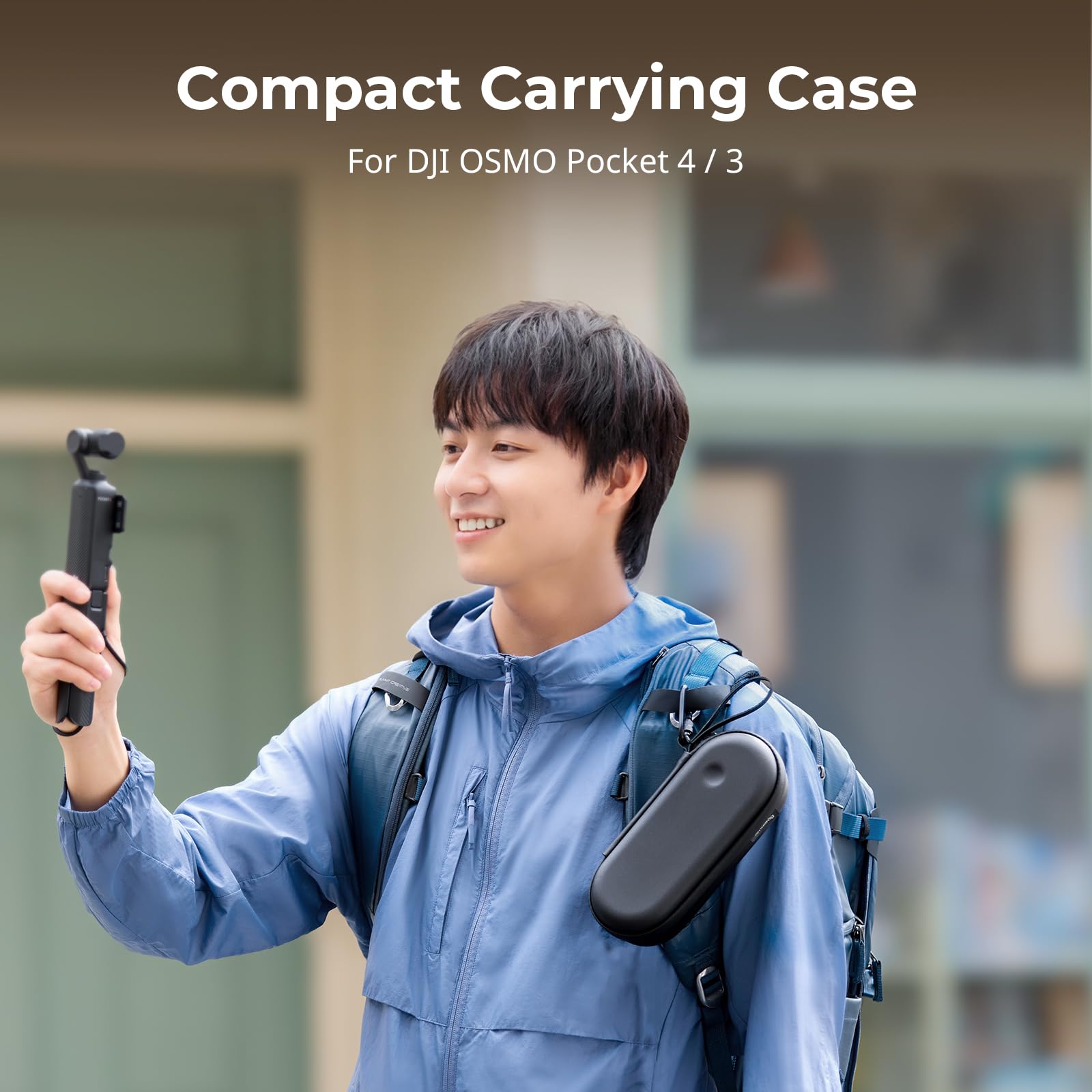 SMALLRIG Custodia per DJI Pocket 4/3, resistente a schizzi e urti, borsa portatile tutto in uno con cordino per fotocamera e accessori, può contenere schede SD, filtri e cavi - 5992