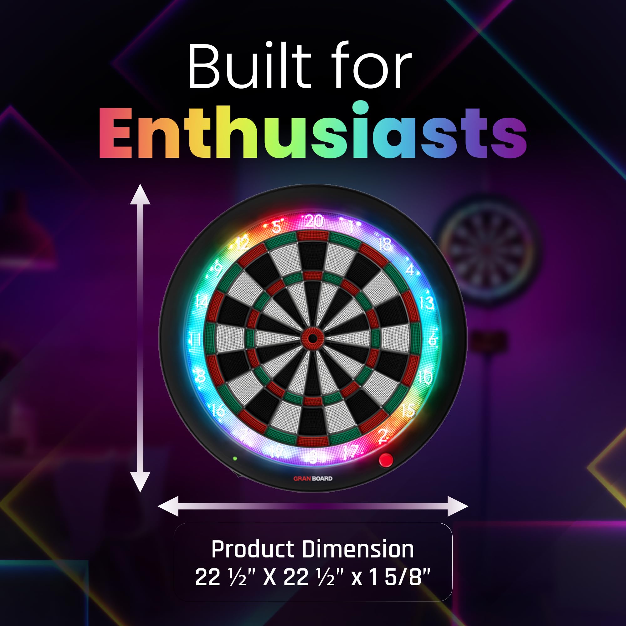 GranBoard – Jeu de fléchette Intelligent 3s, Vert
