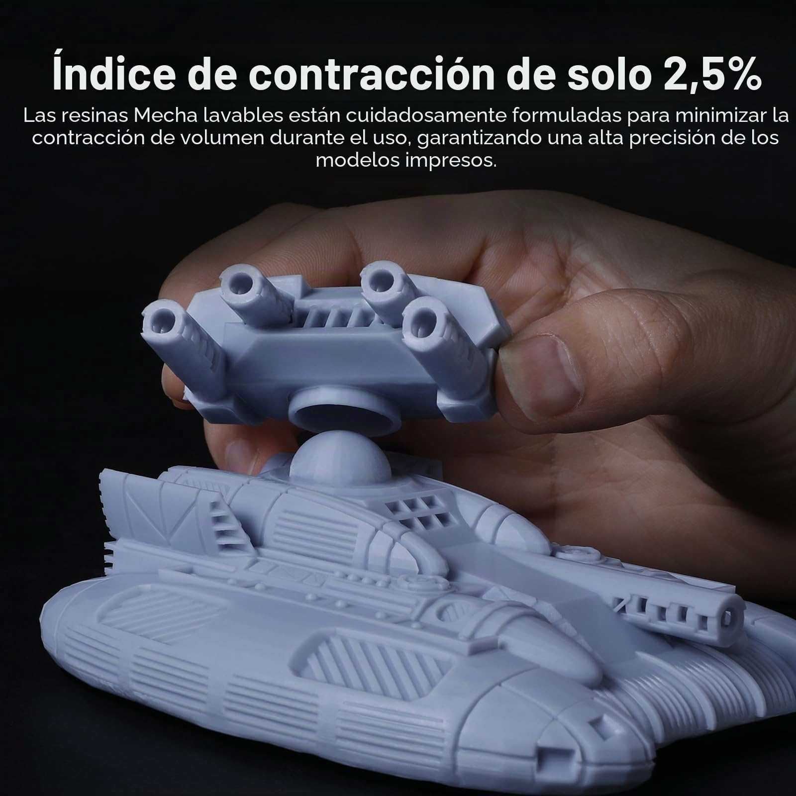 NOVA3D Resina líquida para impresora 3D lavable con agua con LCD de 405 nm de curado UV, bajo olor y alta durabilidad, resina de fotopolímero, gris caballero, 1000 ml