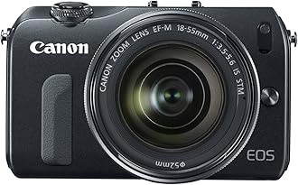 Canon EOS M + EF-M 18-55 mm 18MP CMOS 5184 x 3456 pixels Black - Digital Cameras (18 MP, 5184 x 3456 pixels, CMOS, Full HD, Touch Screen, Black)