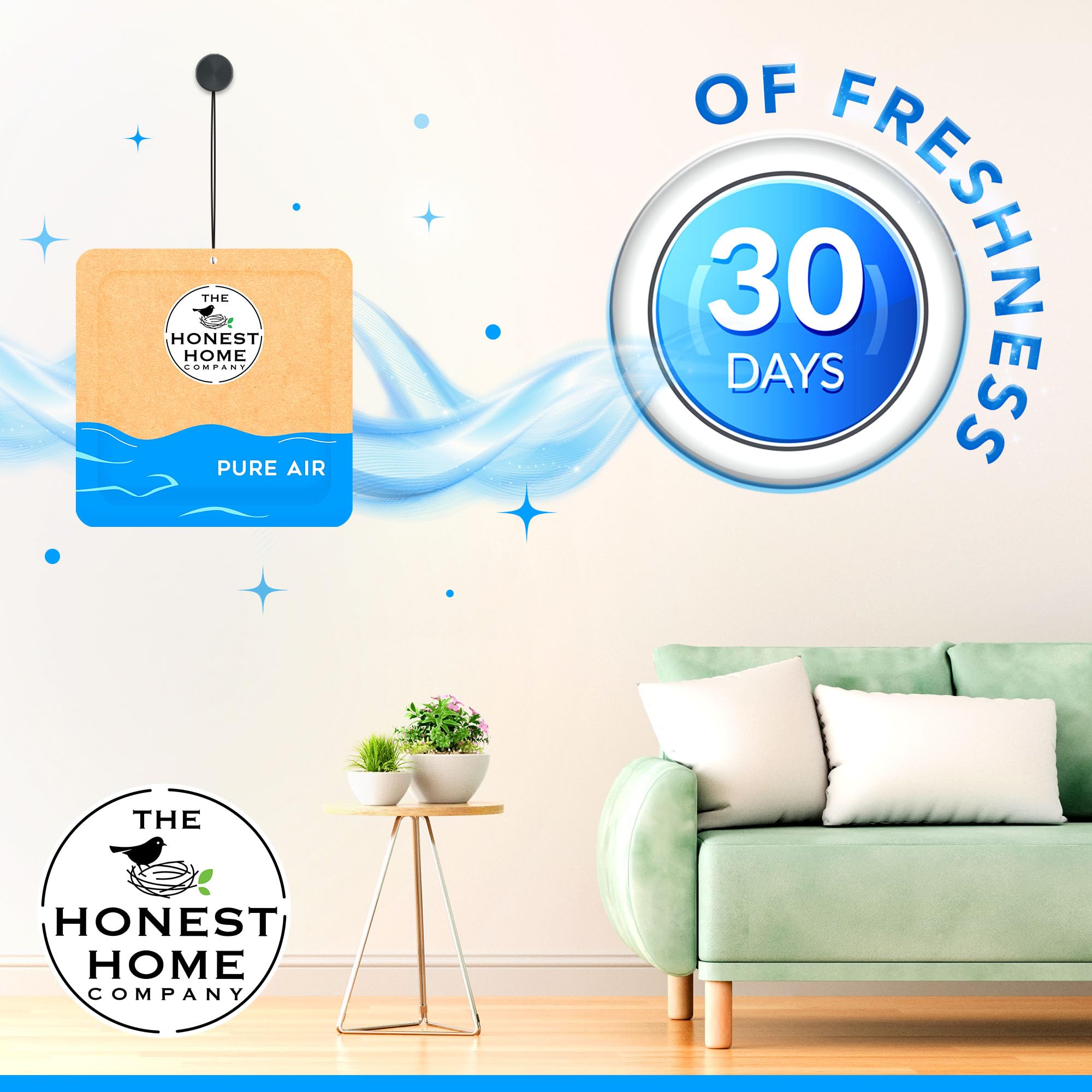 Honest Home Air Freshener Combo Pack of 2 | 3 Sachets/Box | Long Lasting Room Freshener for Home, Bathroom and Office | Gel-Based Odour Control with Assorted Fragrances (AIR-P3) - Image 4 thumbnail