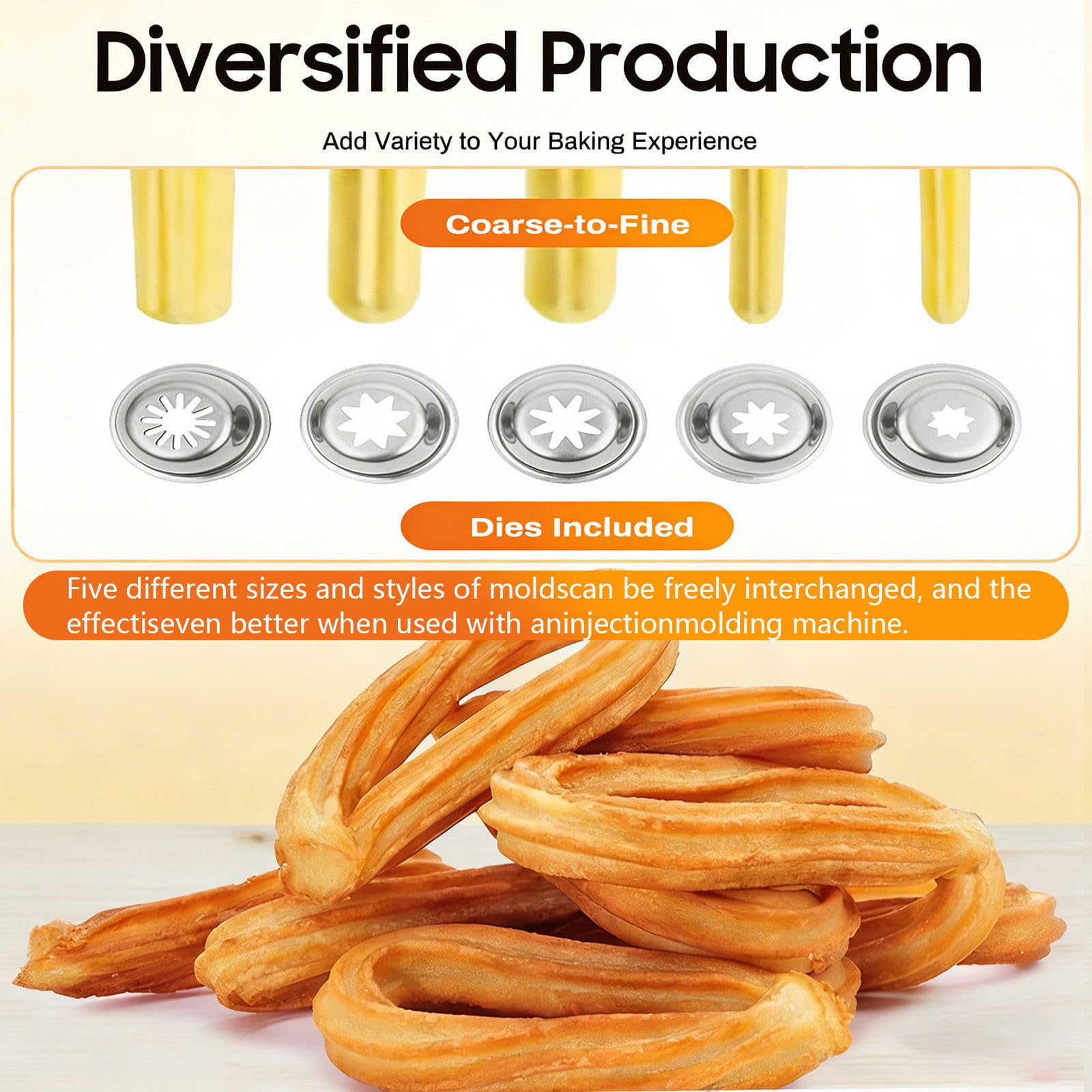 Machine à Churros en Acier Inoxydable - Appareil Manuel Churrera pour Pâtisseries Espagnoles Maison 2L