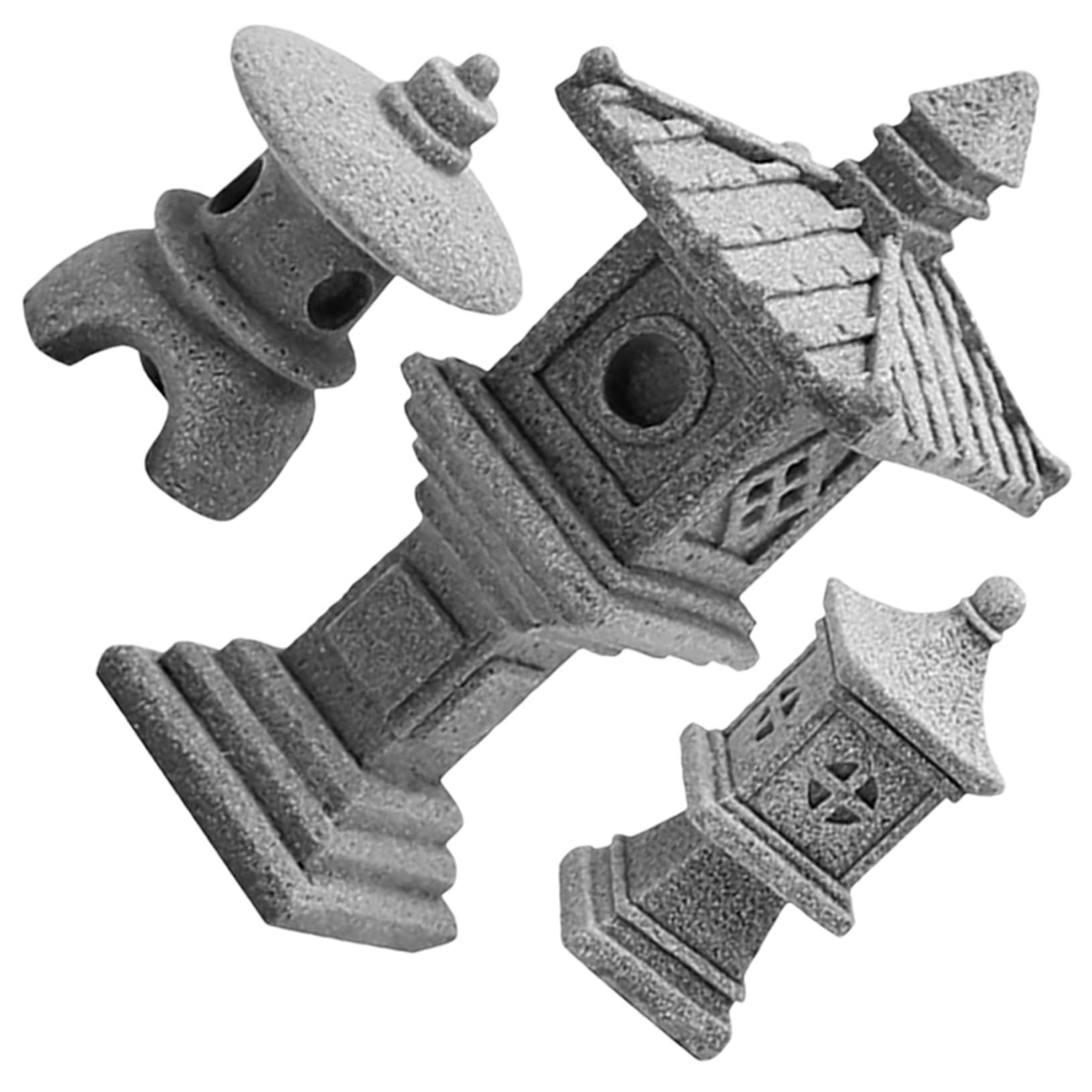Pagode miniature en pierre élégante pour ornement de jardin zen