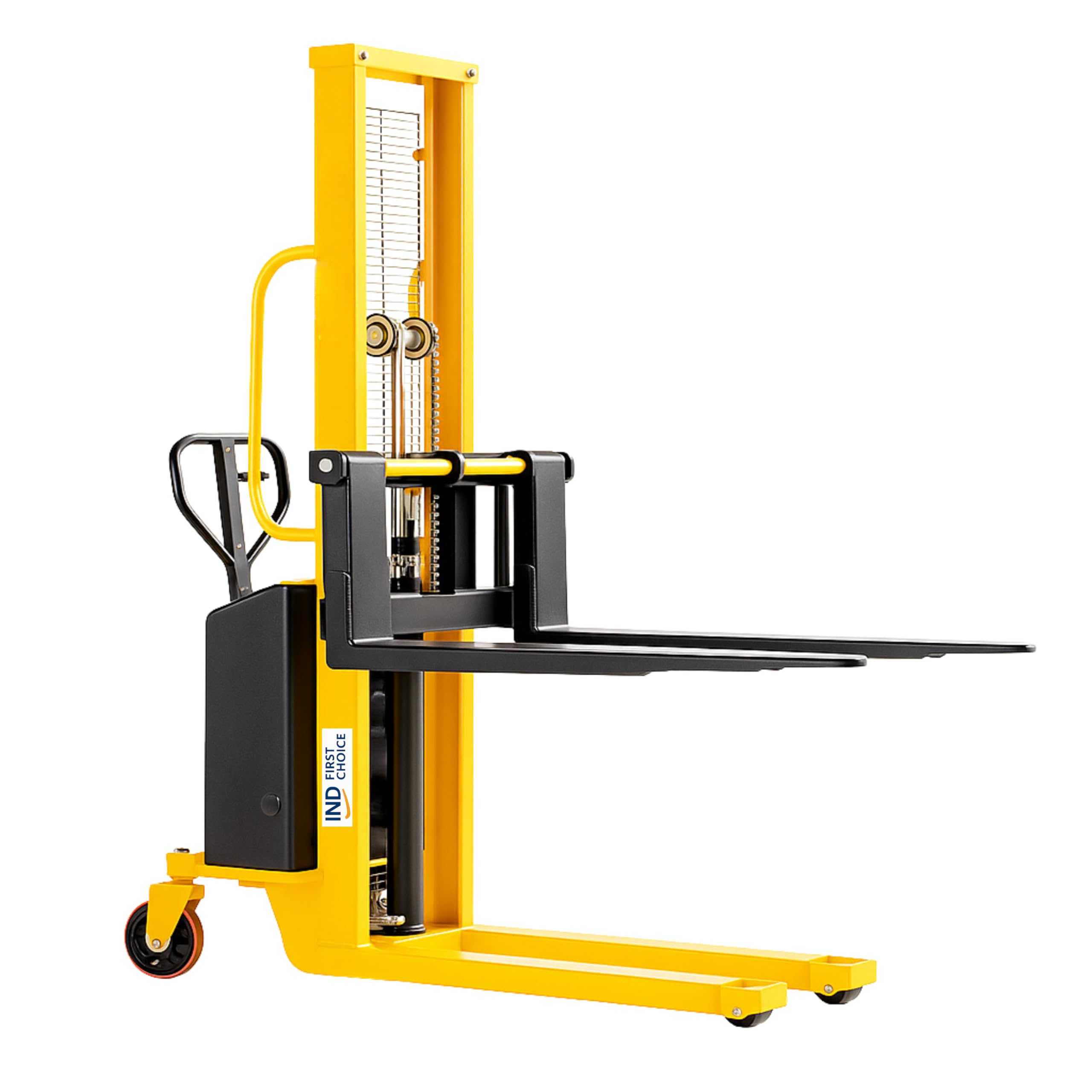 Industrial electric stacker for lifting and stacking pallets