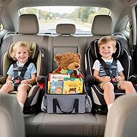Vista 5 de Smof Organizador de asiento de automóvil, organizador de asiento delantero y trasero para niños, almacenamiento plegable para asiento trasero