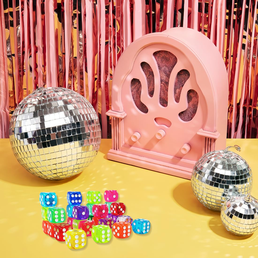 CATOR 40 Pezzi Dadi, 16mm Dadi Gioco, Dadi 6 Facce, dadi da gioco grandi, per Giochi da Tavolo, Insegnare i Matematici (8 Colori)